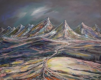Original painting "Mountain road"