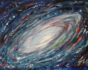 Original painting "Space. Planet birth"