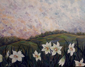 Original painting  "Daffodils"