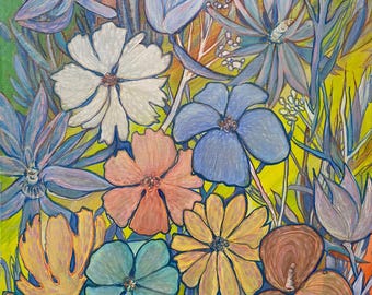 Tableau original « Elfes du jardin »