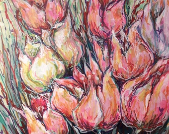 Original painting "Small Tulips"