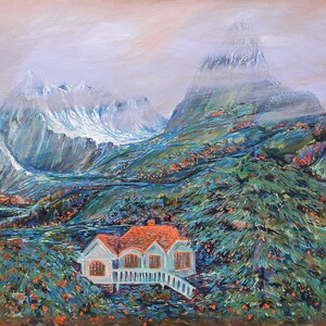 Original painting &quot;Tangerine house&quot;