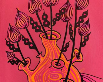 Original painting “Futuristic vase”