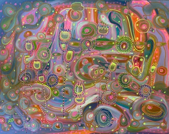 Original painting "Metropolis flowers”