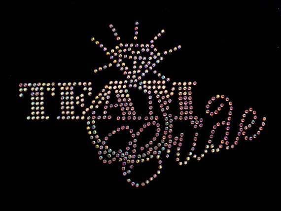 IRON ON TRANSFER LOT OF 10 RHINESTONE 1 MAID OF HONOR 8 TEAM BRIDE 1 BRIDE