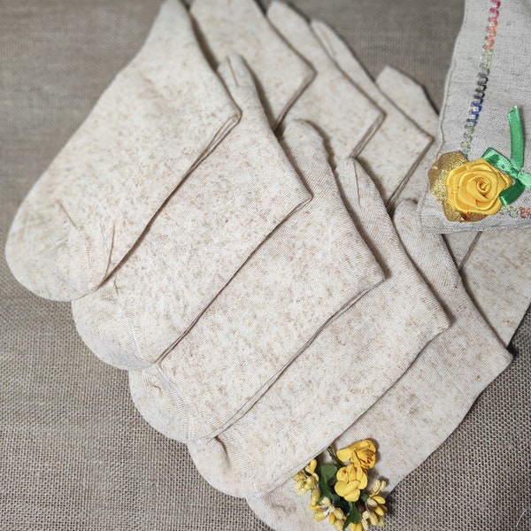 Set de 7 pares de calcetines de lino - Hilo de lino - Calcetines orgánicos
