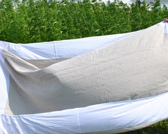 Hemp fitted sheet - fitted sheets made of 100% white cotton - Natural bedding - Top or Fitted sheet Twin Full Queen Crib