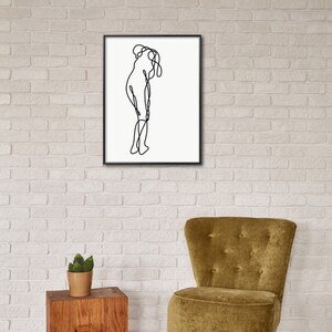 One Line Drawing,one Liner Art,female Nude,abstract Nude,minimalist Art