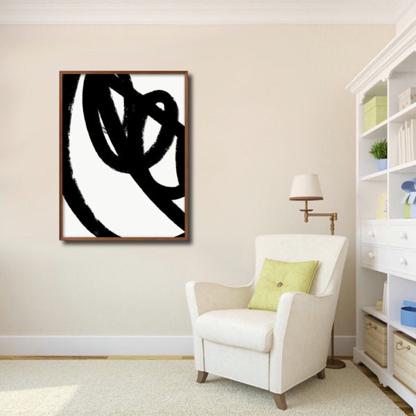 Brushstroke Painting,Abstract Art,Minimalist Drawing,Affordable Art,Instant Download,Prints Wall Art,Minimalist Poster,Abstract Wall Art