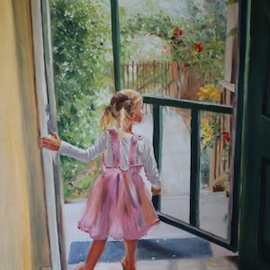 Lily Looks into the Garden, Oil Portrait Painting--Fine Art Print #18 by Kerstin Fletcher