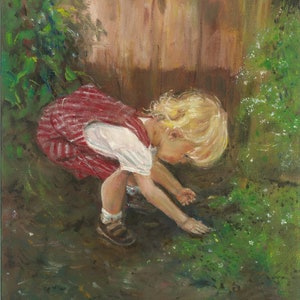 Little Lil&#39; in Red Shortalls, Oil Portrait--Fine Art Print #29 by Kerstin Fletcher