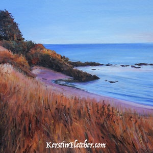Sonoma Coast In Evening Purple, Seascape Landscape Painting--Fine Art Print #26 by Kerstin Fletcher