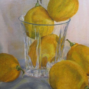 Zitronen, Stillleben Ölgemälde - Fine Art Print #16 von Kerstin Fletcher