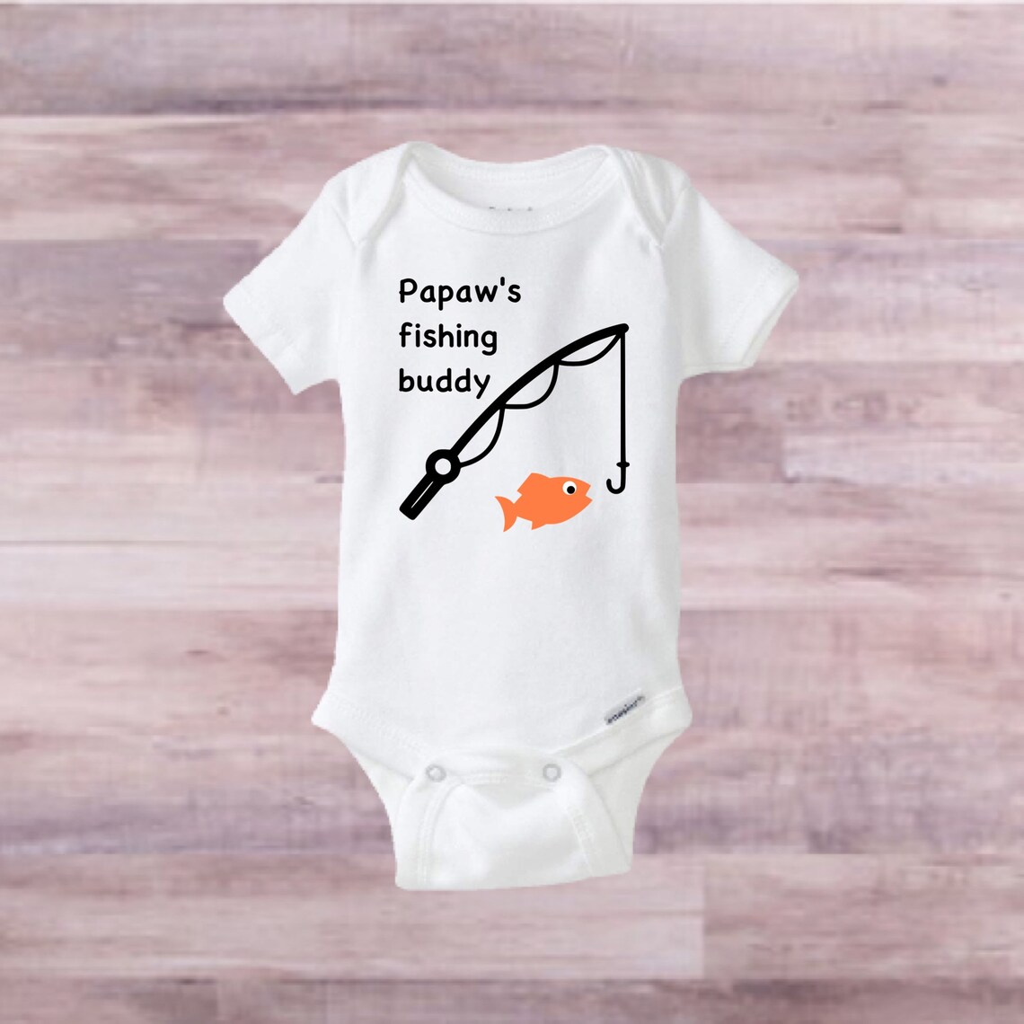Papaws Fishing Buddy Baby Bodysuit Newborn Boy Bodysuit Etsy Ireland