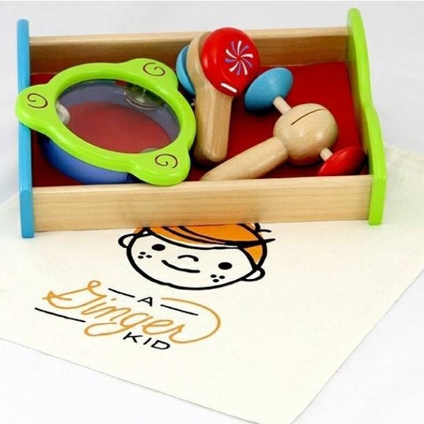 Musikspielzeug aus Holz, Band in einer Box, Geschenk für Kinder, Geburtstagsgeschenk, Holzspielzeug, Montessori-Spielzeug, Kinder Kinder Musikspielzeug Lernspielzeug