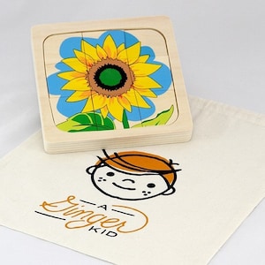 Kids puzzles learning puzzles Montessori toys educational toys & puzzles wooden puzzles ages 3+ sunflower puzzle