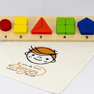 Learning Shapes and Numbers Board,Educational Toy, Montessori Toys, Ages 3+