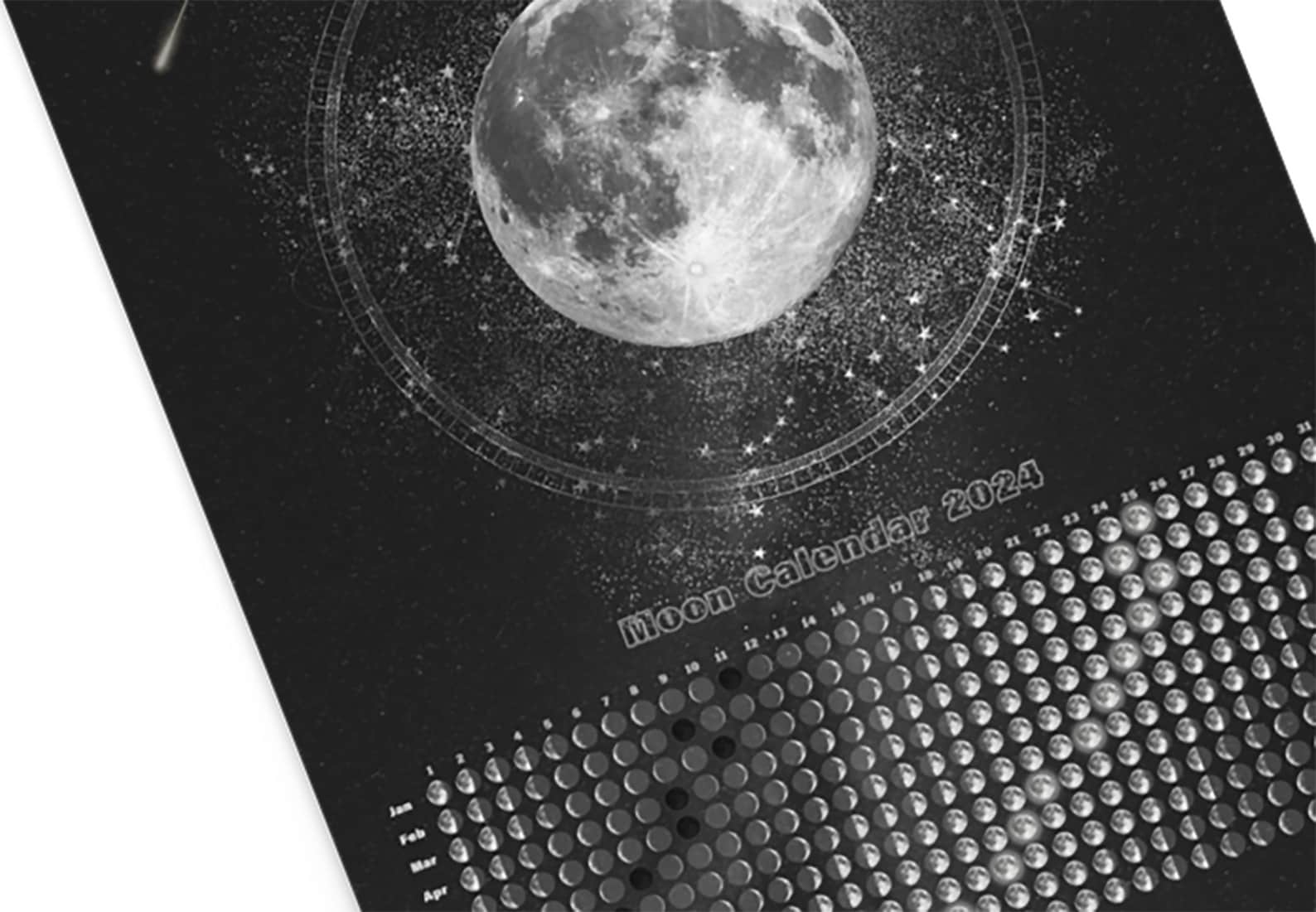 Moon Calendar 2024 Europe Printable Instant Download GMT1 Etsy
