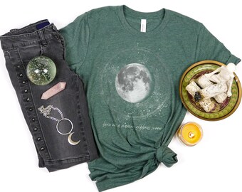 Born on a Waning Gibbous Moon Unisex T-Shirt. Custom Moon Phase T-Shirts. Your Moon Phase T-Shirt. Astrology Gifts. Celestial T-Shirt.