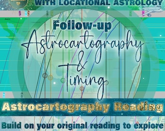 Follow-Up Astrocartography Reading Up to 3 New Locations or Timing with Cyclocartography  Personalised Video for Returning Astrology Clients