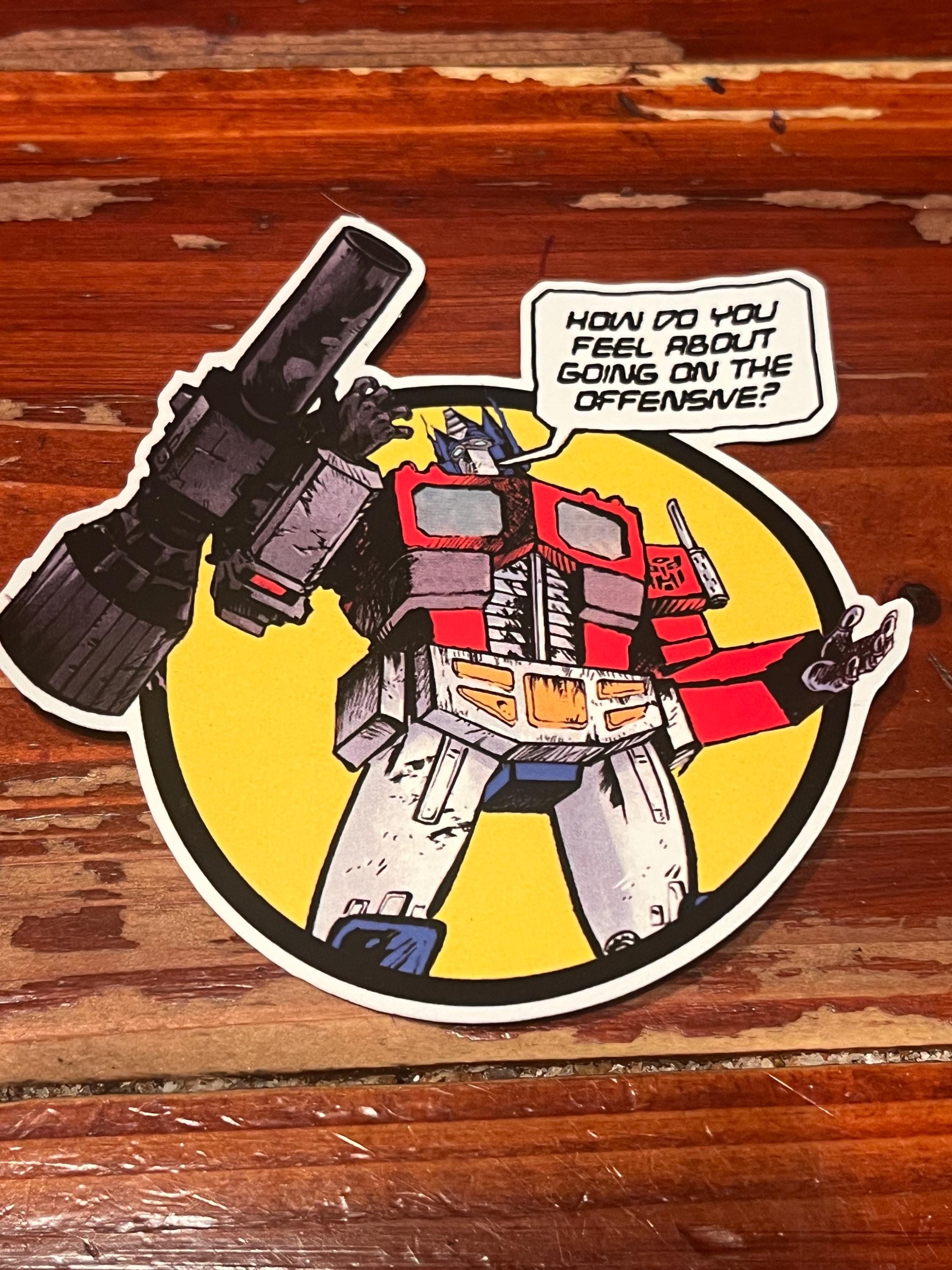 Transformers Optimus Prime with Megatron’s Arm 4” Vinyl Sticker!