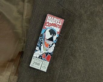 Venom 3&quot; Spider-Man Corner Box Enamel Pin! Avengers - Secret Wars! MCU