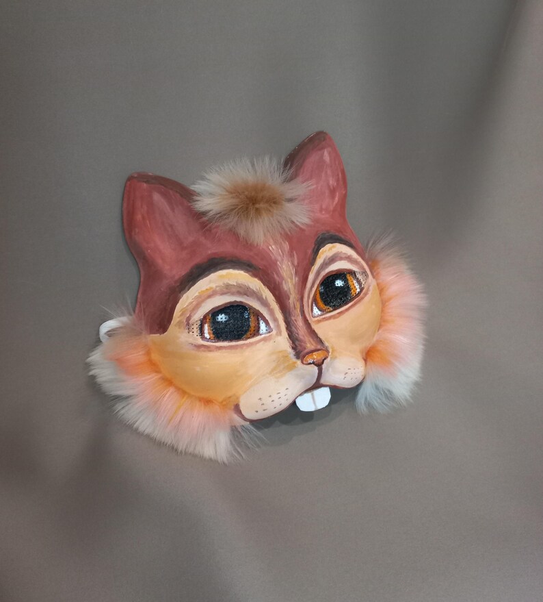 Chipmunk Mask Терианская маска Chipmunk. Косплей из искусственного меха ручной работы ...