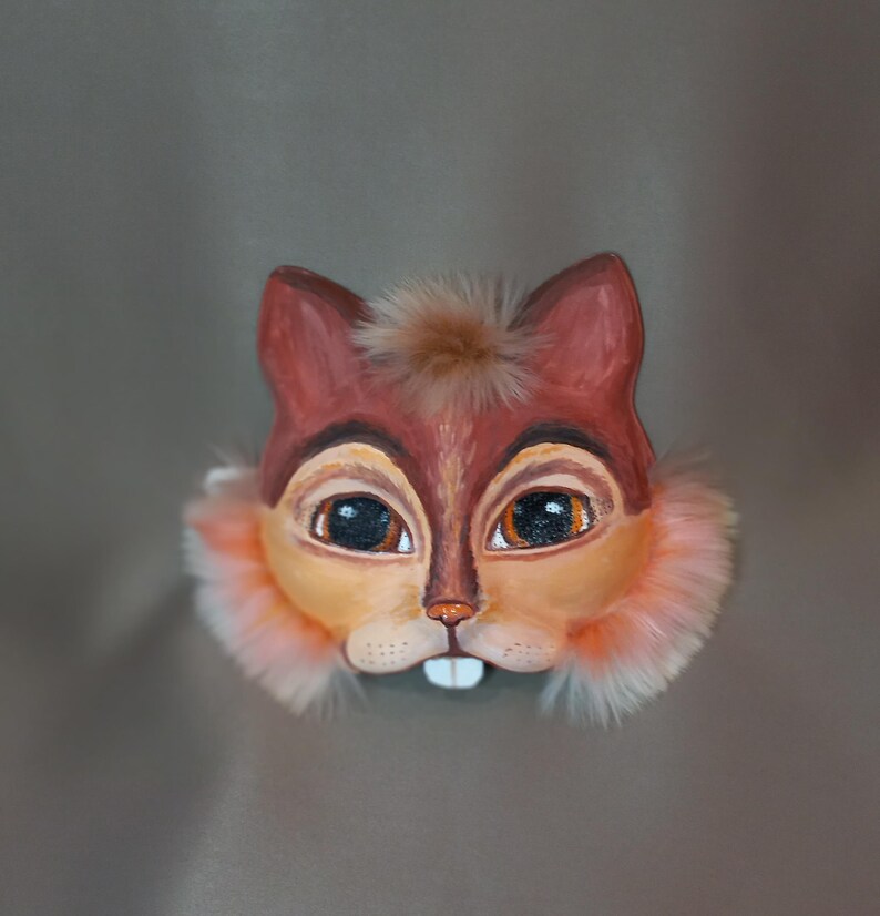 Chipmunk Mask Терианская маска Chipmunk. Косплей из искусственного меха ручной работы ...