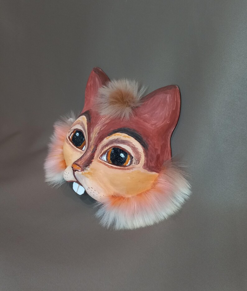 Chipmunk Mask Терианская маска Chipmunk. Косплей из искусственного меха ручной работы ...