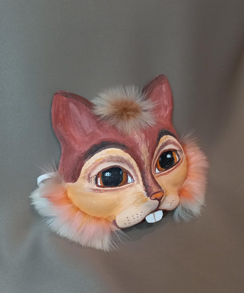 Chipmunk Mask Терианская маска Chipmunk. Косплей из искусственного меха ручной работы ...