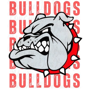 Digital PNG file Bulldog football printable clip art sublimation design INSTANT DOWNLOAD