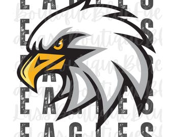Fichier PNG numérique Aigle football clipart imprimable sublimation design TÉLÉCHARGEMENT IMMÉDIAT