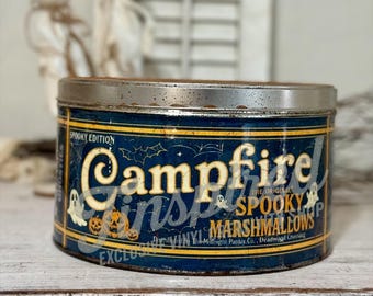 スーパーレア 20s ティン缶 Campfires Marshmallow Vintage Campfire Marshmallow 1920s Tin Replica Can Borden | eBay