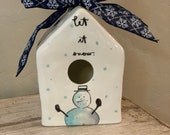 Snowman decal for birdhouse