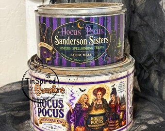 Hocus Pocus Witch Tin Set | Vintage Halloween Decor | Primitive Witch Display | Tiered Tray Decor