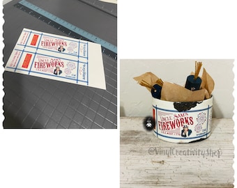 Firework Tin Decal