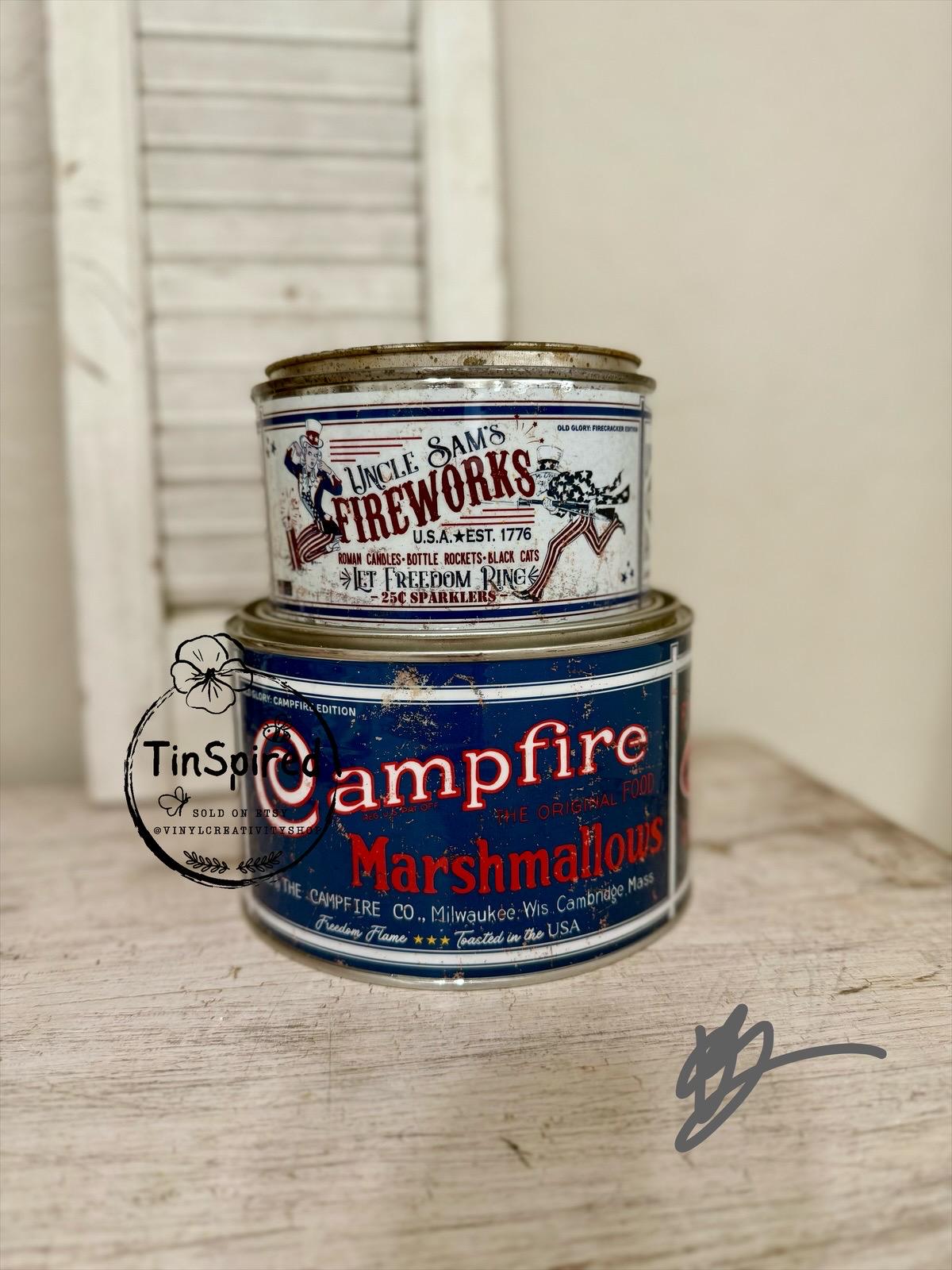 スーパーレア 20s ティン缶 Campfires Marshmallow スーパーレア 20s アンティーク缶 Campfires Marshmallow - メルカリ