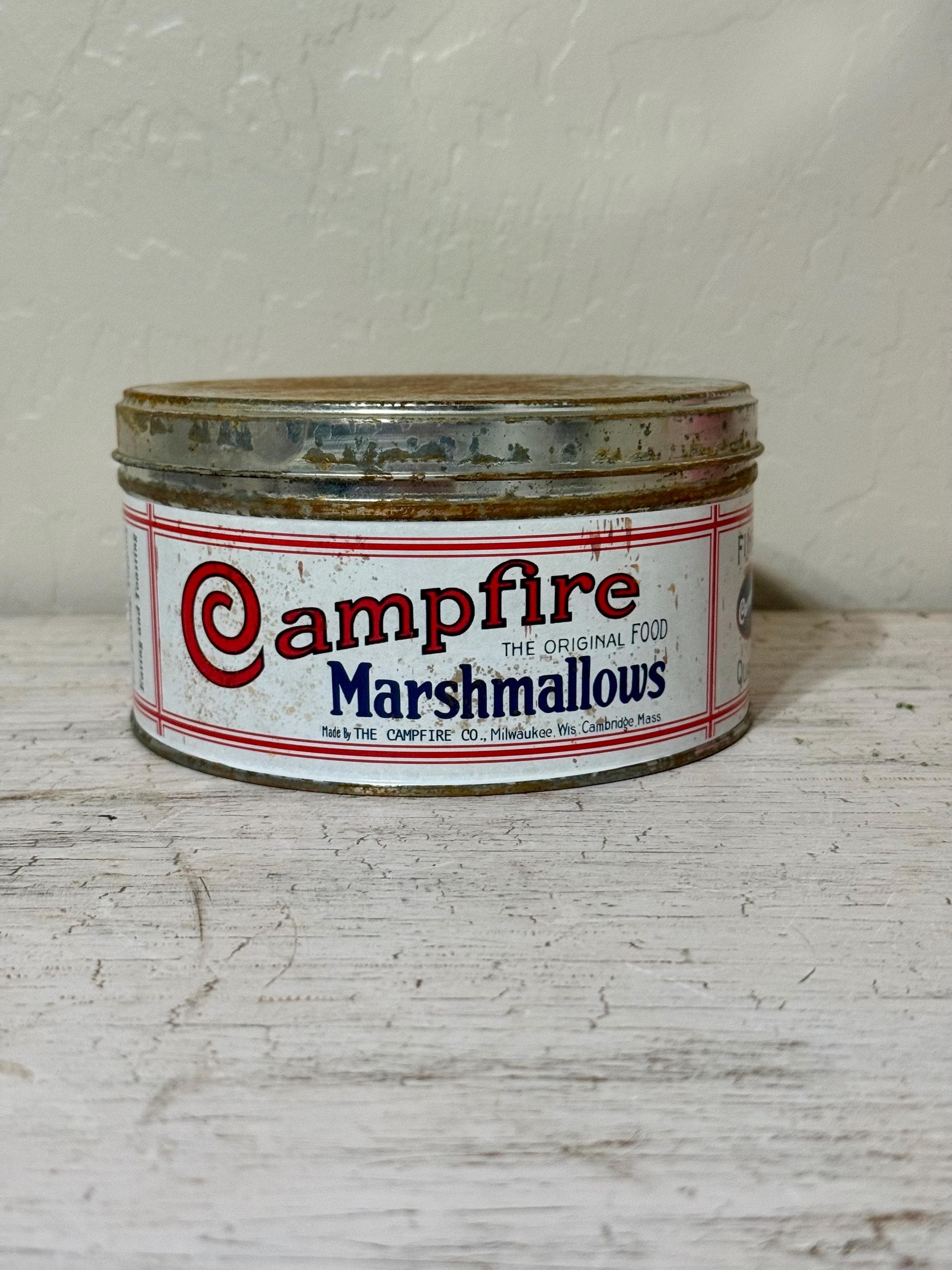 Rustic Classic Marshmallow Handmade Medium Tin with slip Lid