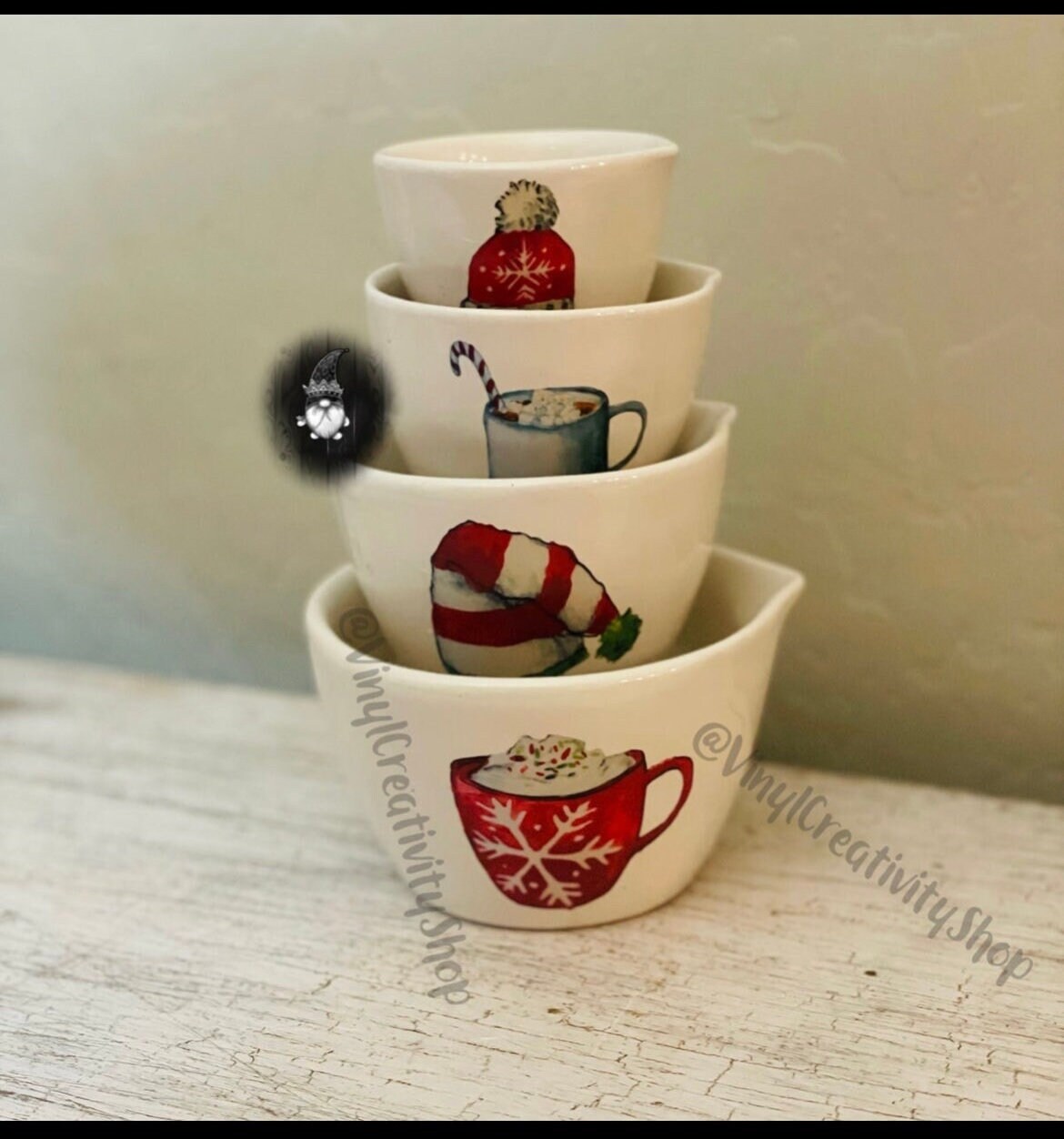 Measuring Cups Wall Decals Home Decor Wall Stickers - 5 PCS VWAQ - MCWD
