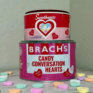 Candy Hearts Valentine decorative Tin Set