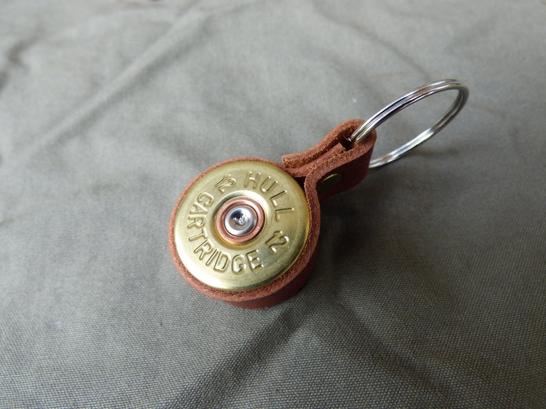 Handmade Shotgun Cartridge Keyring Leather Shooting Hunting Etsy