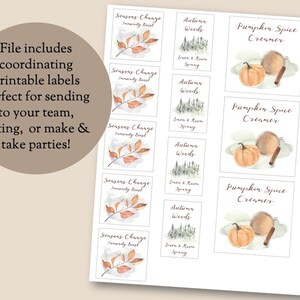 PRINTABLE YOUNG LIVING Fall Watercolor Postcard, Essential Oil Postcard ...