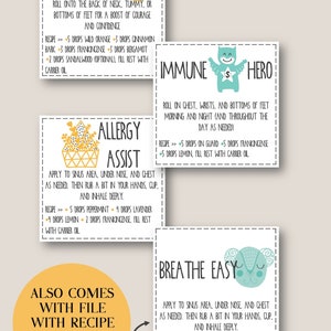 DOTERRA Kids Printable Blends Roller Bottle Labels, Doterra Label ...