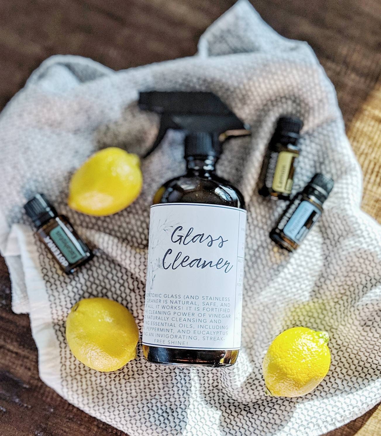 Glass Cleaner Essential Oil Label Doterra Label Essential Etsy
