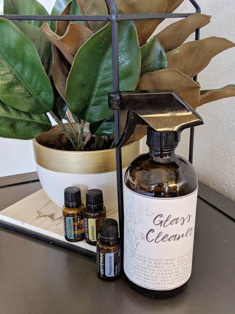 Glass Cleaner Essential Oil label doTerra Label Essential Etsy