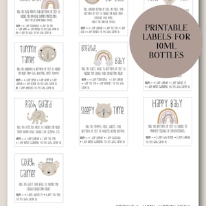 DOTERRA Baby Blends PRINTABLE Roller Bottle Labels, Doterra Label ...