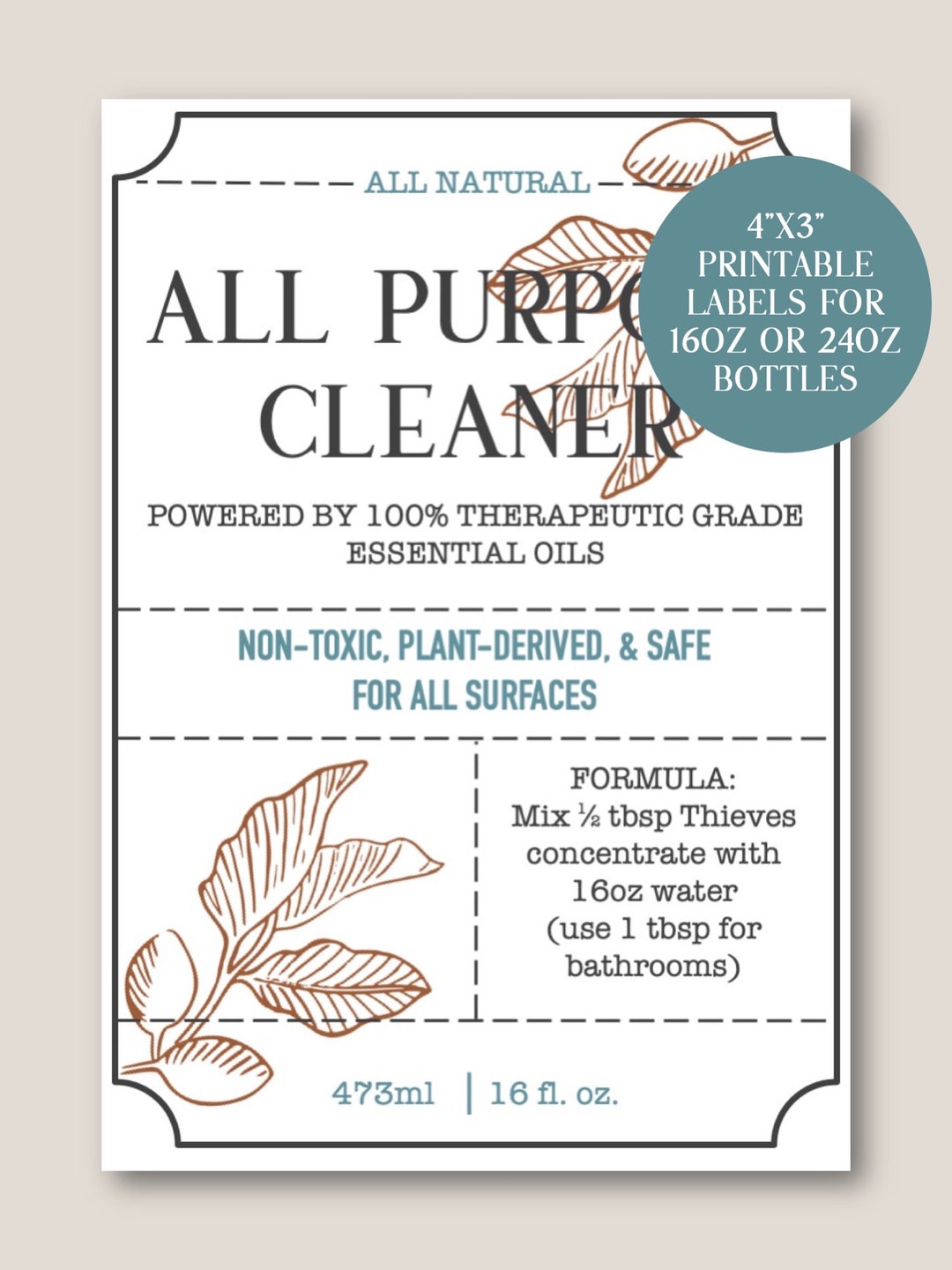 PRINTABLE YOUNG LIVING All Purpose Cleaner Essential Oil - Etsy