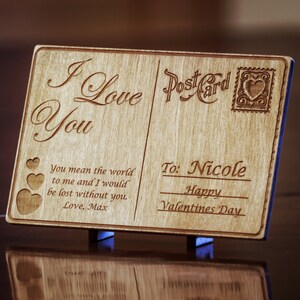 Valentinstag / Jahrestag Postkarte, Laser Cutting File. SVG DXF