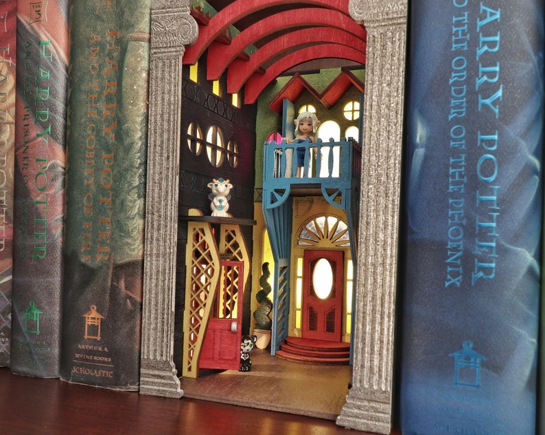 Multi-Theme Book Nook, DIY Kit, Bookshelf Insert image 6