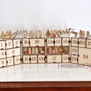 Christmas Countdown Advent Calendar, SVG, Laser Cutting File